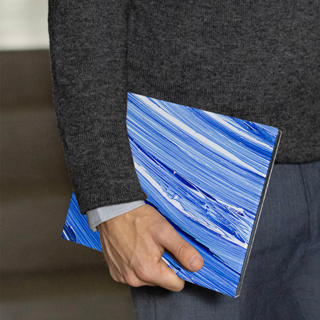 A business man holds Personalized VistaCase reMarkable Pen Holder Case with Futuristic design
