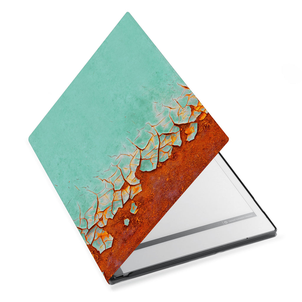 The Personalized VistaCase reMarkable Pen Holder CasewithRusted Metal design adds a touch of elegance to your device.