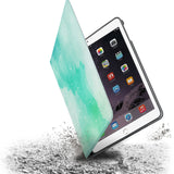 Drop protection from the personalized iPad folio case with Abstract Watercolor Splash design