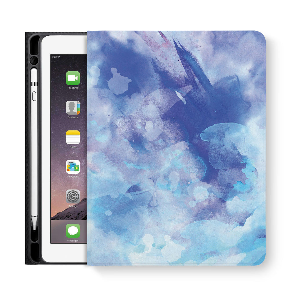 frontview of personalized iPad folio case with 4 design