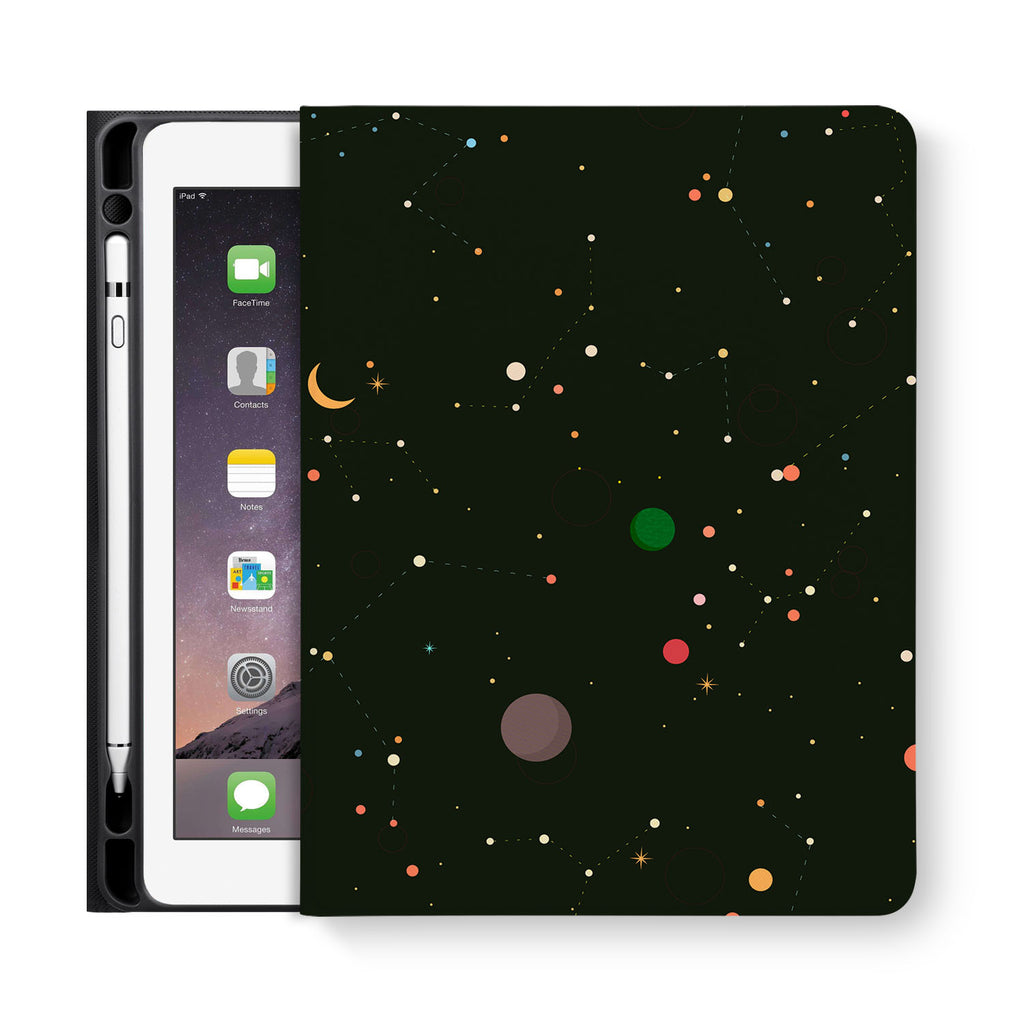 frontview of personalized iPad folio case with 2 design