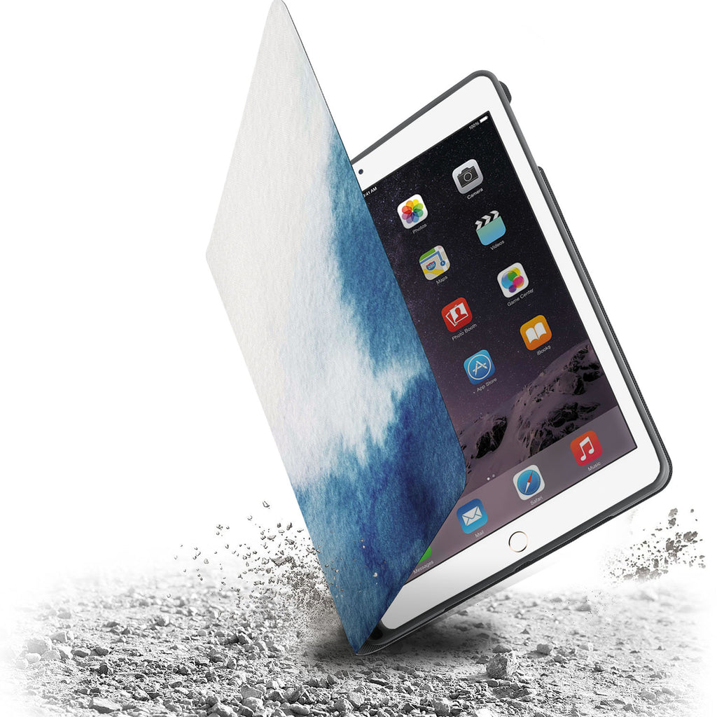 Drop protection from the personalized iPad folio case with Abstract Ink Painting design