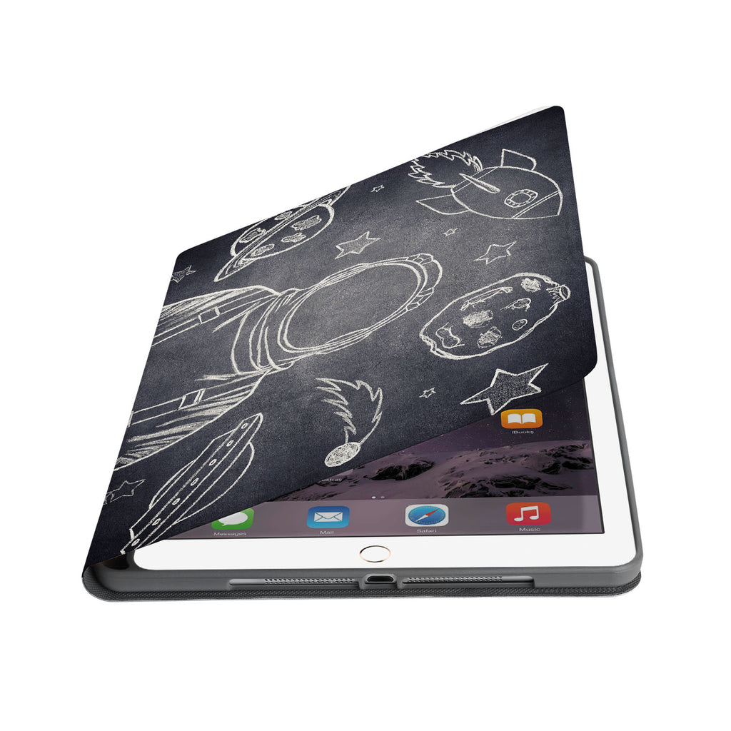 Auto wake and sleep function of the personalized iPad folio case with Astronaut Space design
