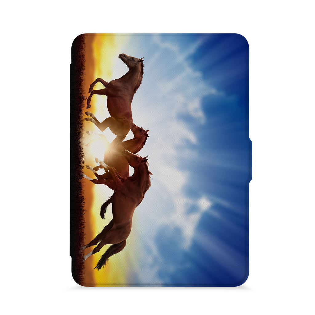 front view of personalized kindle paperwhite case with Horse design - swap