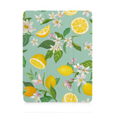 front view of personalized iPad case with pencil holder and Tropical Fruits design