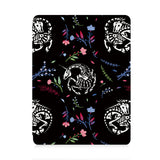 front view of personalized iPad case with pencil holder and Animal Skeleton design