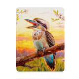 front view of personalized iPad case with pencil holder and Australia Wild Animal design