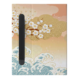 The Personalized VistaCase reMarkable Pen Holder Case with Japanese Pattern design features a built-in Marker pen holder,