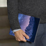 A business man holds Personalized VistaCase reMarkable Pen Holder Case with Nature Wonder design