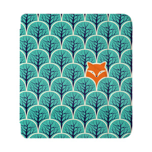 front view of personalized Kobo case with Fox Fun design