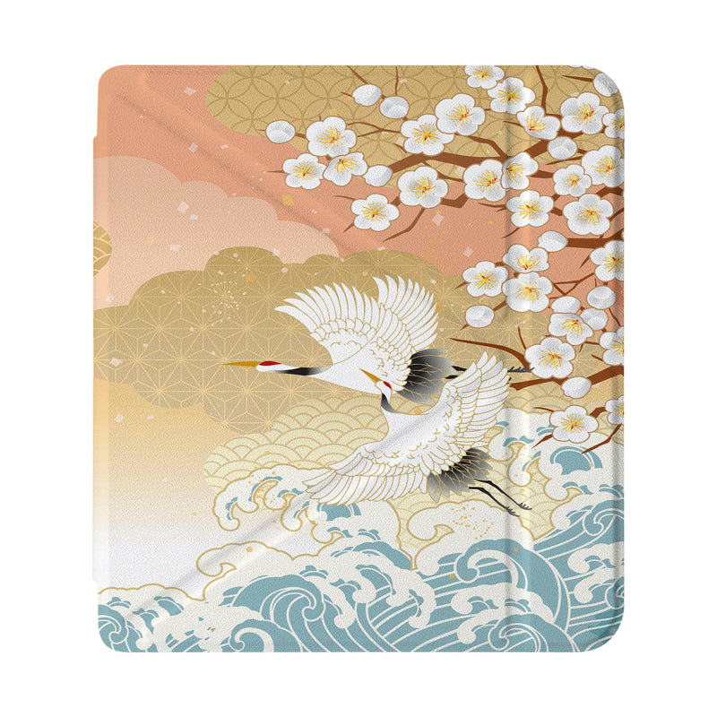 front view of personalized Kobo case with Japanese Pattern design