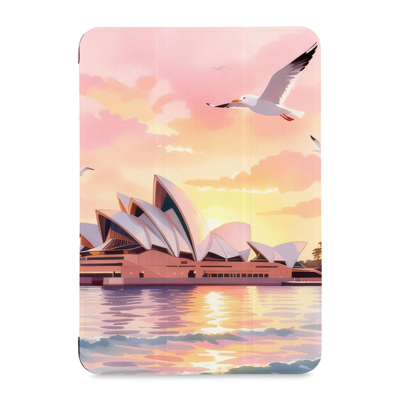 the front view of Personalized Samsung Galaxy Tab Case with Australia Oil Painting design