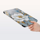 a hand is holding the Personalized Samsung Galaxy Tab Case with Flower Art design