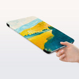 a hand is holding the Personalized Samsung Galaxy Tab Case with Abstract Painting design