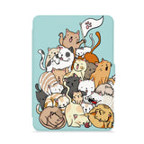 front view of personalized kindle paperwhite case with Cute Cats design