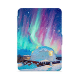 front view of personalized kindle paperwhite case with US Famous Attractions design