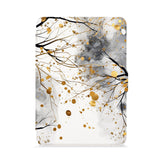 front view of personalized kindle paperwhite case with Flower Painting design