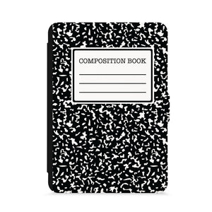 front view of personalized kindle paperwhite case with with Composite Book design - swap