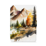 front view of personalized kindle paperwhite case with Watercolor View design