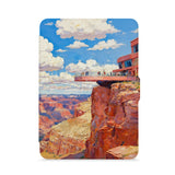 front view of personalized kindle paperwhite case with US Famous Attractions design - swap