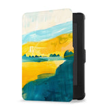 Opens and closes just like a book to wake your Kindle or put it to sleep kindle case with Abstract Painting design