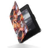 Reinforced rubber bumpers on the corners to protect your Kindle Paperwhite with Sushi Cats design