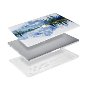 Ultra-thin and lightweight two-piece hardshell case with Watercolor View design is easy to apply and remove - swap