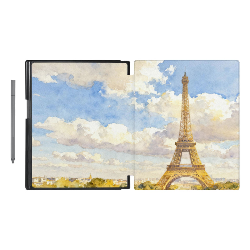 swap - Vista Case reMarkable Folio case with France Famous Attractions Design has an integrated holder for pen marker so you never have to leave your extra tech behind.